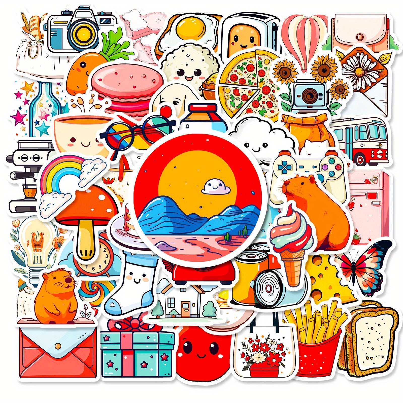 50pcs Healing Life Item Decorative Stickers Luggage Water Home Graffiti