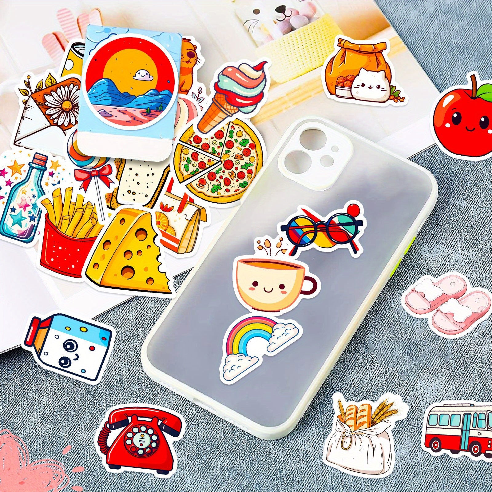 50pcs Healing Life Item Decorative Stickers Luggage Water Home Graffiti