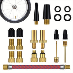 Brass Valve Adapter Extension Kit for Bicycle Tire Inflator Ball Pump Needle