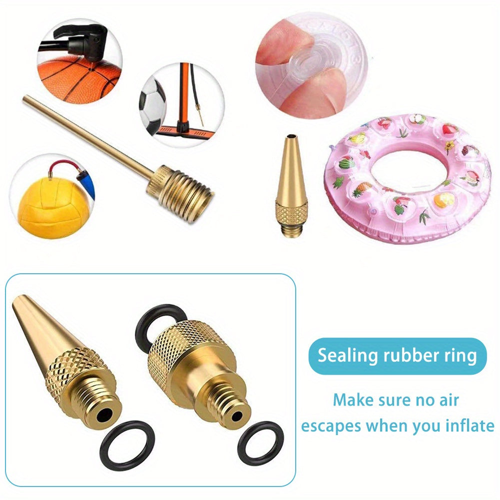 Brass Valve Adapter Extension Kit for Bicycle Tire Inflator Ball Pump Needle