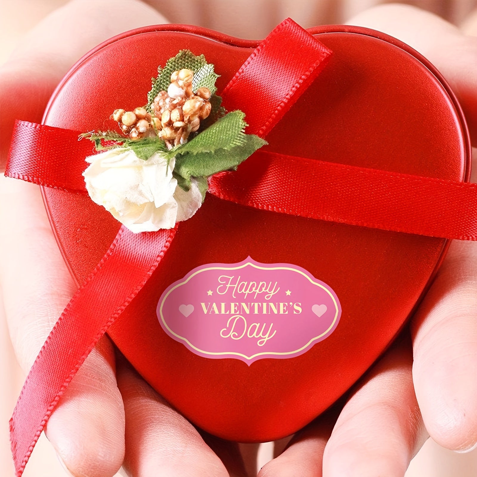 250pcs Love Valentine's Stickers Heart Shaped Sealing Stickers Gift Decoration