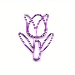 Colorful Tulip Paperclip - Unique Office Supplies
