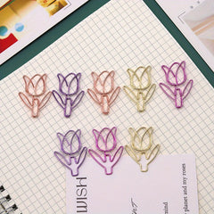 Colorful Tulip Paperclip - Unique Office Supplies