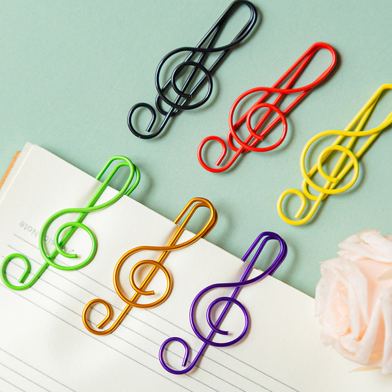 6pcs Colorful Music Paper Clips