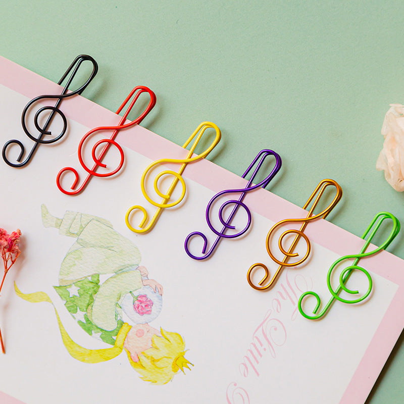 6pcs Colorful Music Paper Clips