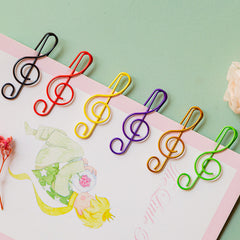 6pcs Colorful Music Paper Clips