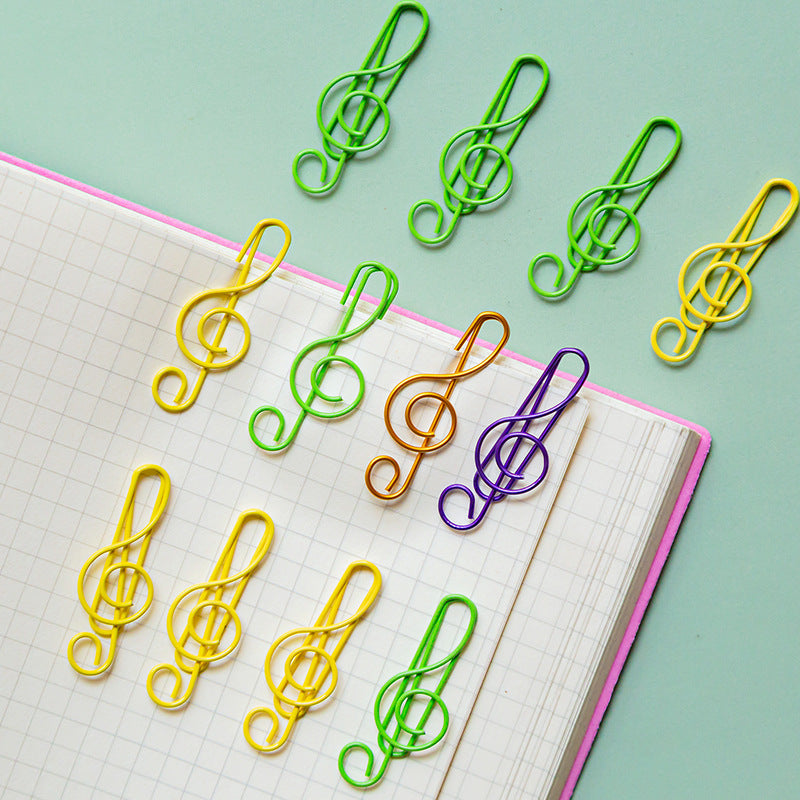 6pcs Colorful Music Paper Clips