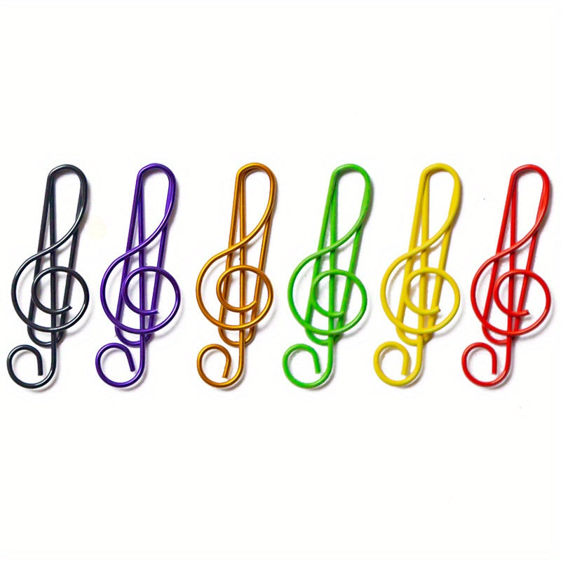 6pcs Colorful Music Paper Clips