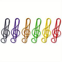 6pcs Colorful Music Paper Clips