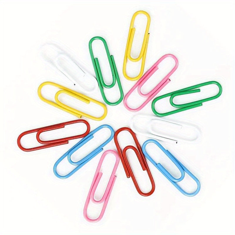 Assorted Office Supplies: Paper Clips, Pins, Large Box, 2.79 Inch Clips