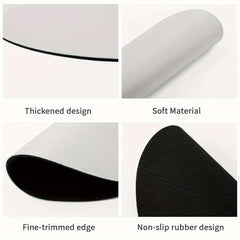 Round Gaming Mouse Pad for Women Non-Slip Rubber Mat