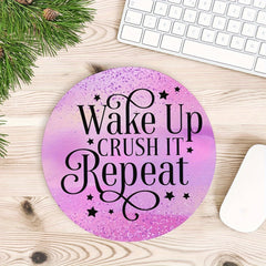 Round Gaming Mouse Pad for Women Non-Slip Rubber Mat