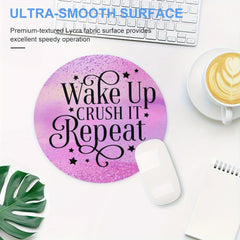 Round Gaming Mouse Pad for Women Non-Slip Rubber Mat