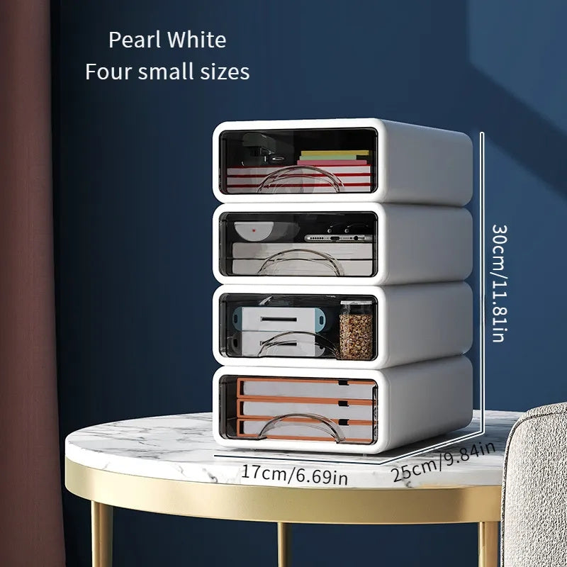 Desktop Storage Box Drawer Type Cosmetics Finishing Box Desk Shelf