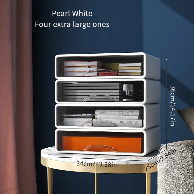 Desktop Storage Box Drawer Type Cosmetics Finishing Box Desk Shelf