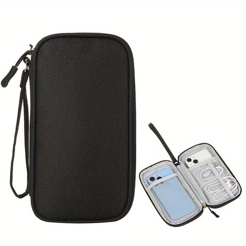 Portable Double-Layer Cable Organizer Bag