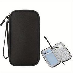 Portable Double-Layer Cable Organizer Bag