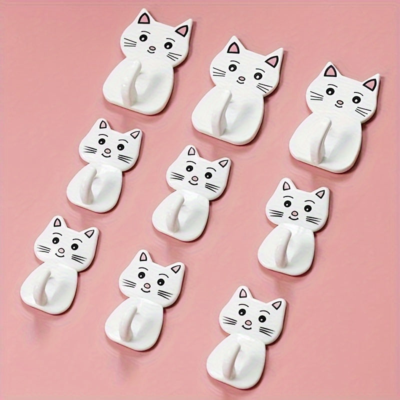 Cat Adhesive Hook for Hanging Clothes Towel Robe