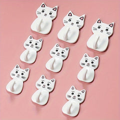 Cat Adhesive Hook for Hanging Clothes Towel Robe