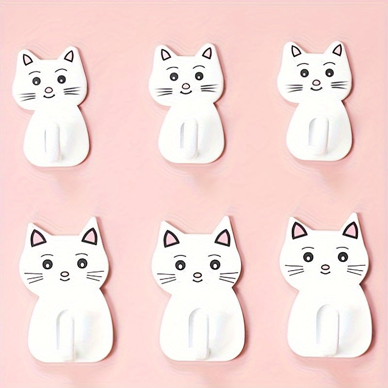 Cat Adhesive Hook for Hanging Clothes Towel Robe
