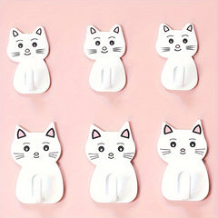 Cat Adhesive Hook for Hanging Clothes Towel Robe