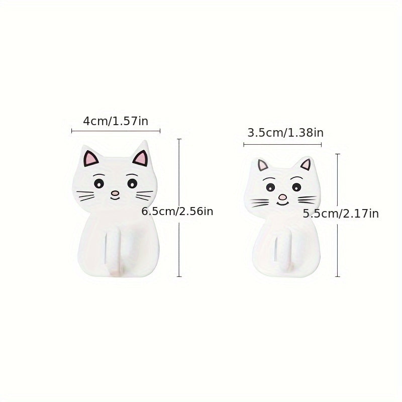 Cat Adhesive Hook for Hanging Clothes Towel Robe