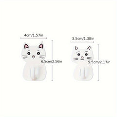 Cat Adhesive Hook for Hanging Clothes Towel Robe