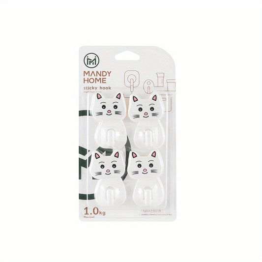 Cat Adhesive Hook for Hanging Clothes Towel Robe