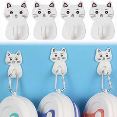 Cat Adhesive Hook for Hanging Clothes Towel Robe