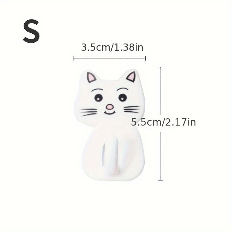 Cat Adhesive Hook for Hanging Clothes Towel Robe