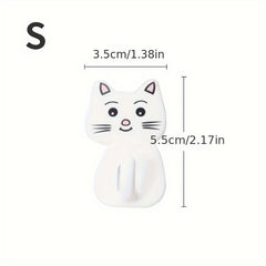 Cat Adhesive Hook for Hanging Clothes Towel Robe