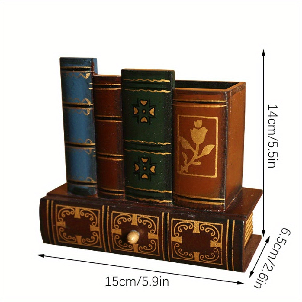 Vintage Desk Organizer Caddy with Drawer