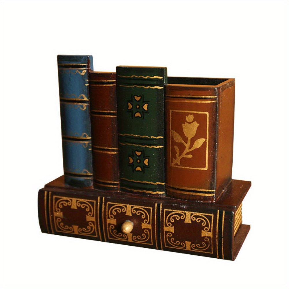 Vintage Desk Organizer Caddy with Drawer