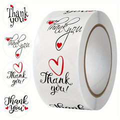 500 Thank You Stickers for Weddings, Parties, Business Use