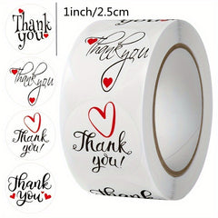 500 Thank You Stickers for Weddings, Parties, Business Use