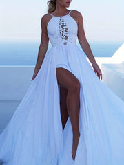 Backless Lace Wedding Party Dress