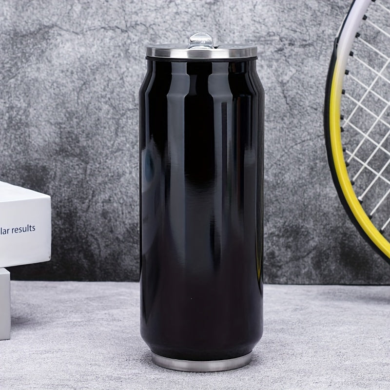 500ml Stainless Steel Cup with Lid and Straw - Leak-Proof Water Cup