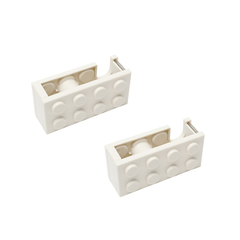 2pcs Building Block Shape Tape Cutter Desktop Tape Storage Box