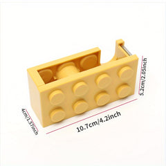 2pcs Building Block Shape Tape Cutter Desktop Tape Storage Box