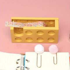 2pcs Building Block Shape Tape Cutter Desktop Tape Storage Box
