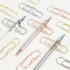 10pcs Metal Pen Clip Paper Clip Hand Account Accessories Pen Buckle