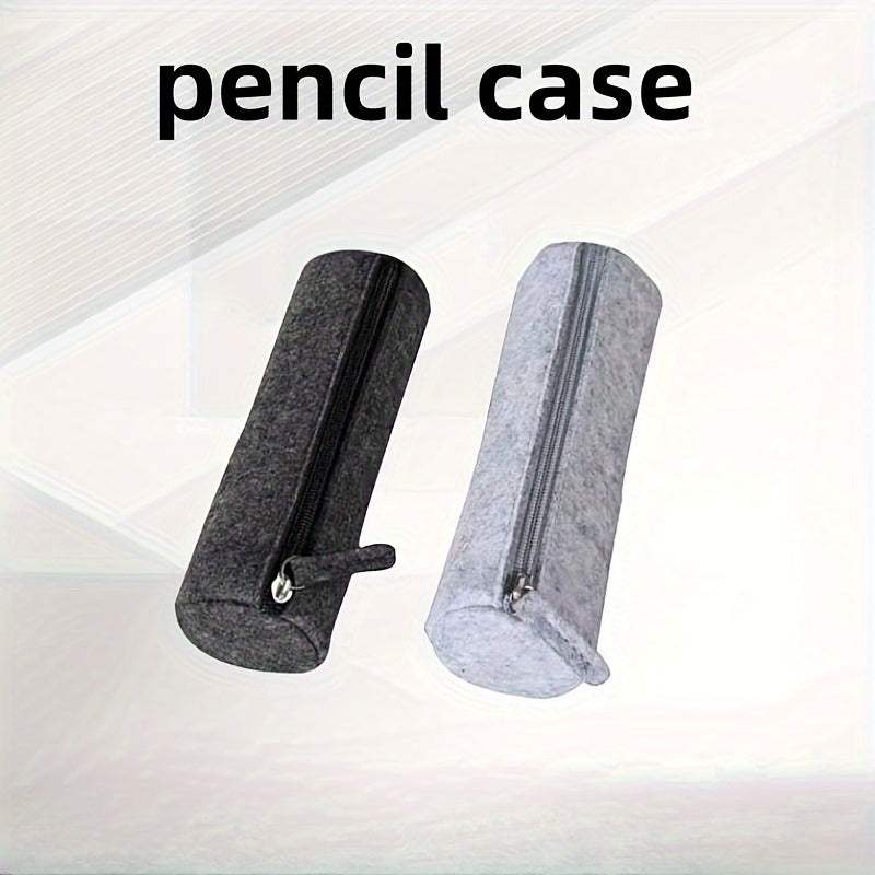 Large Capacity Felt Pen Bag Stationery Storage Cylindrical Bag