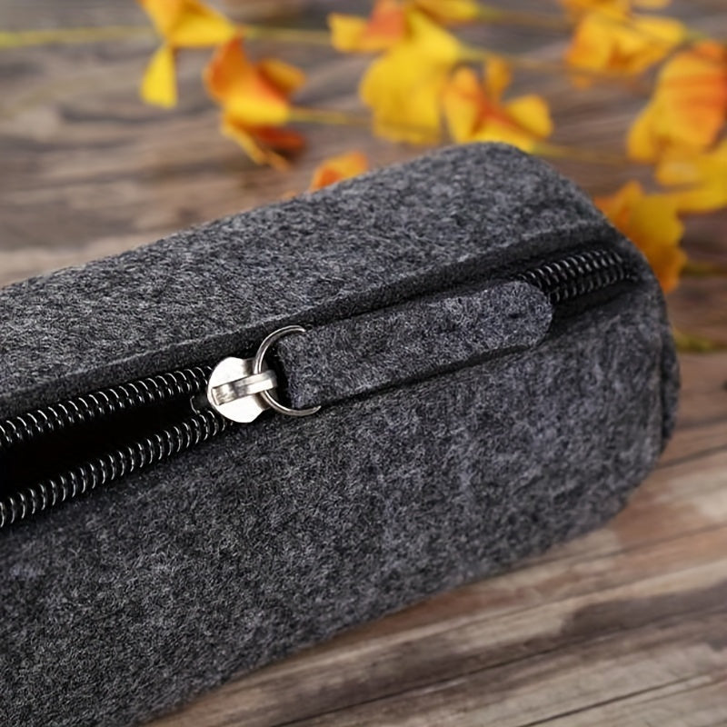 Large Capacity Felt Pen Bag Stationery Storage Cylindrical Bag