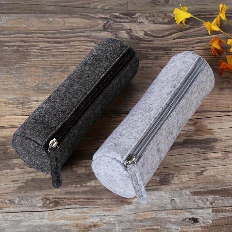 Large Capacity Felt Pen Bag Stationery Storage Cylindrical Bag