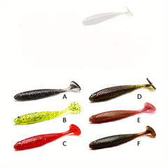 8pcs Paddle Tail Soft Lure Swimbait Fishing Accessories