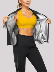Casual Sauna Sweat Jacket for Weight Loss