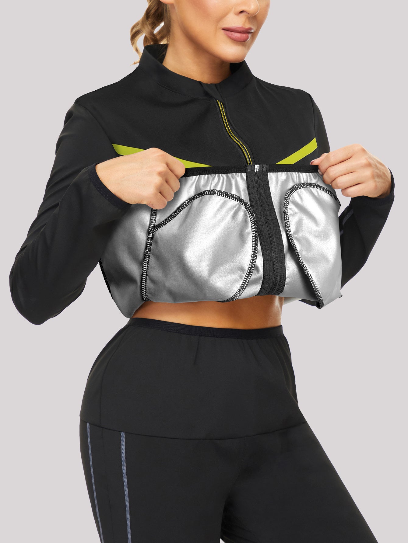 Casual Sauna Sweat Jacket for Weight Loss