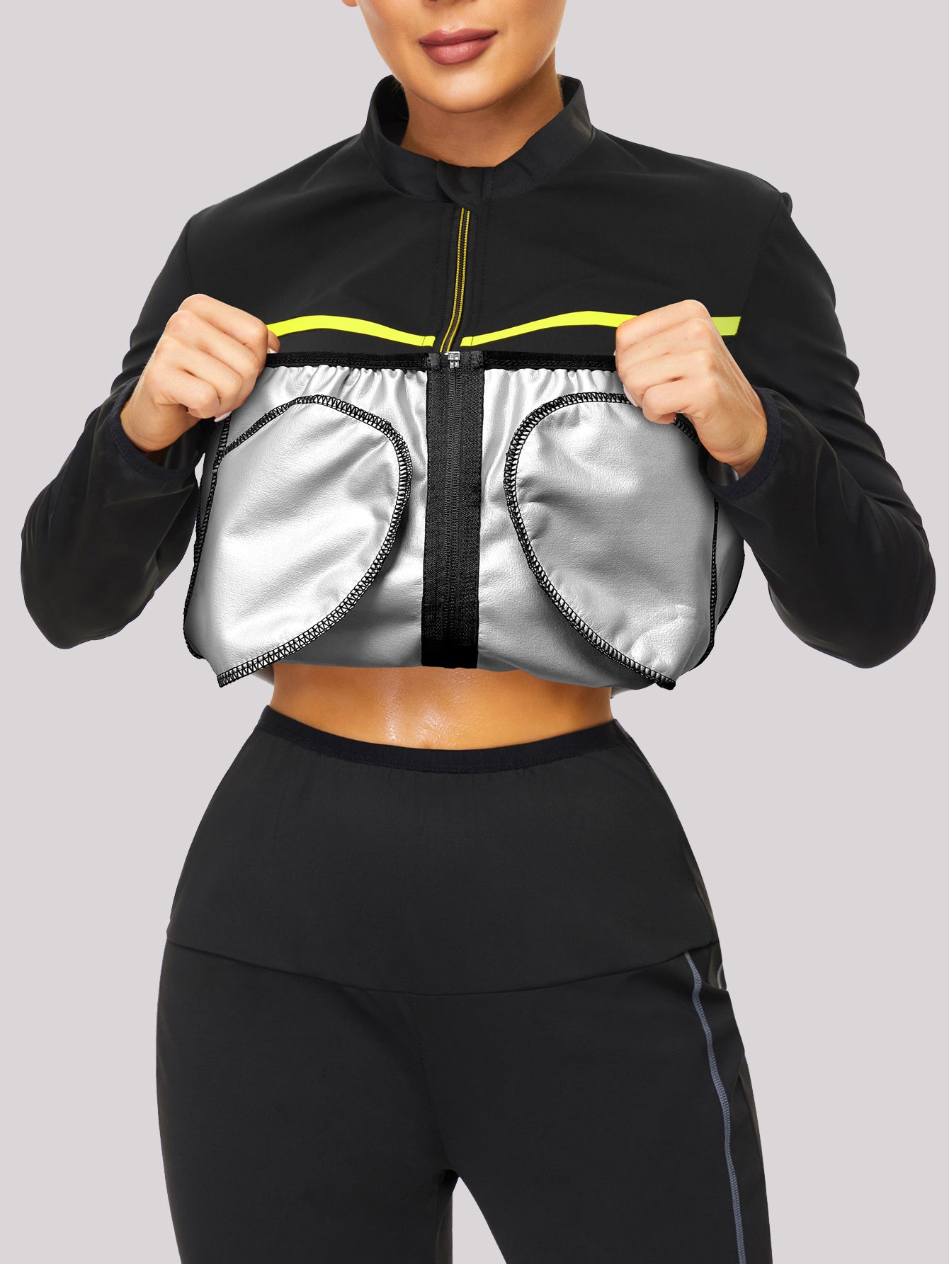 Casual Sauna Sweat Jacket for Weight Loss