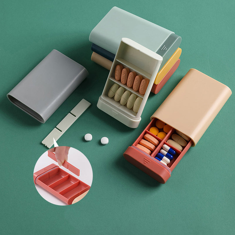 Portable Travel Pill Case Organizer for Pocket Purse Drawer