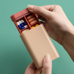 Portable Travel Pill Case Organizer for Pocket Purse Drawer